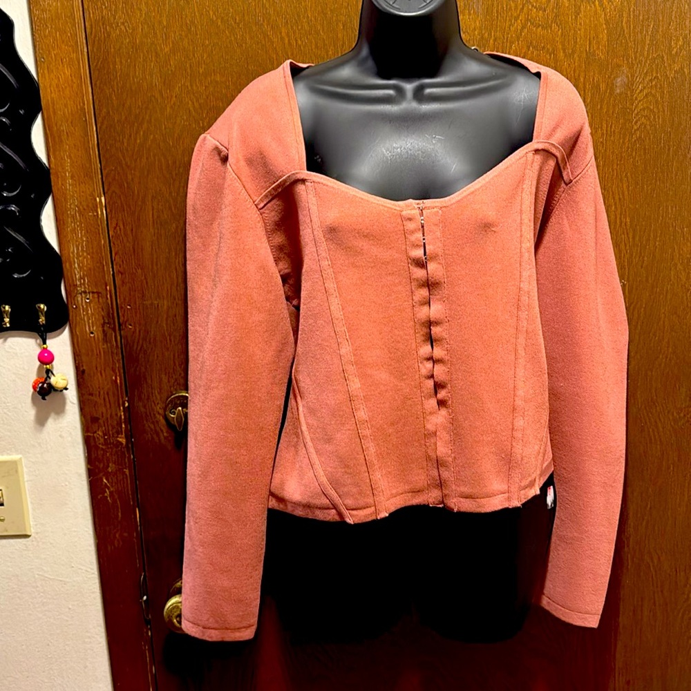 Express corset style top XL stretchy fabric